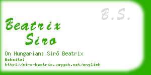 beatrix siro business card