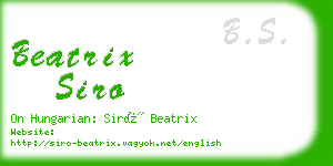 beatrix siro business card